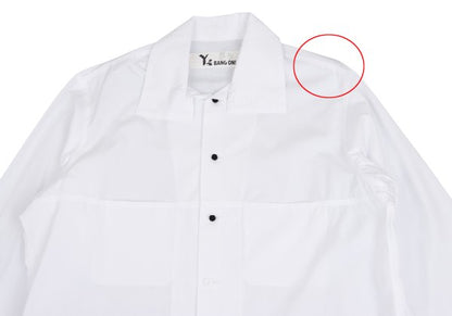 Y's BANG ON Cotton Stand Collar Shirt White Size 2