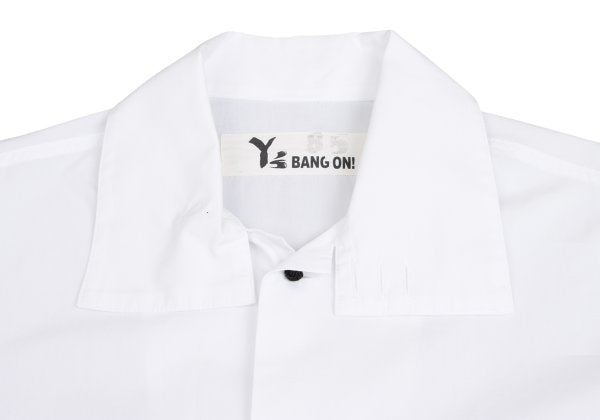 Y's BANG ON Cotton Stand Collar Shirt White Size 2