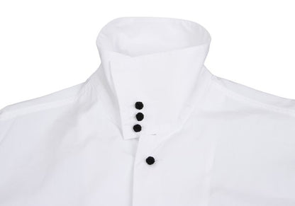 Y's BANG ON Cotton Stand Collar Shirt White Size 2