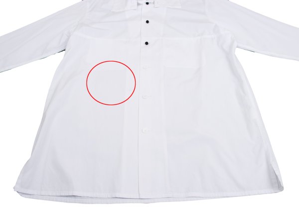Y's BANG ON Cotton Stand Collar Shirt White Size 2