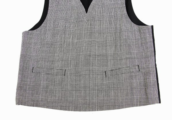 CDG HOMME Glen Check Wool Pullover Vest Gray Size M