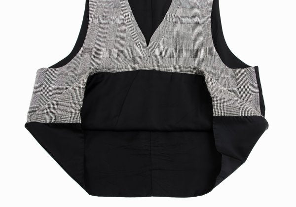 CDG HOMME Glen Check Wool Pullover Vest Gray Size M