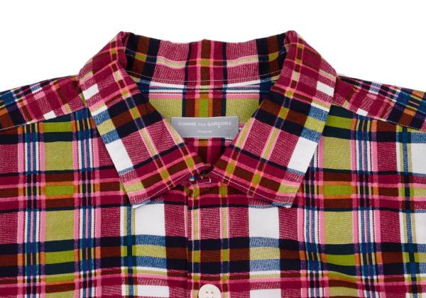 COMME des GARCONS HOMME Overcheck Print Shirt Multi Size M