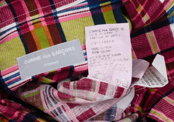 COMME des GARCONS HOMME Overcheck Print Shirt Multi Size M
