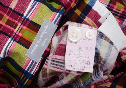 COMME des GARCONS HOMME Overcheck Print Shirt Multi Size M