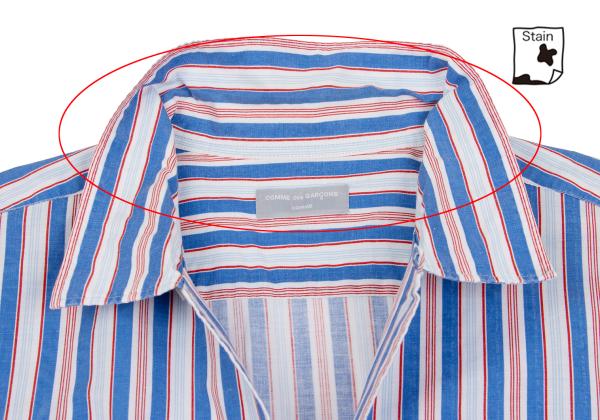 COMME des GARCONS HOMME Stripe Open Shirt Multi Size M