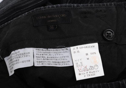 COMME des GARCONS HOMME Cotton Stripe Pants Charcoal Size M