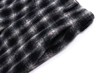 COMME des GARCONS HOMME Shadow Check Mixed Navy Gray Pants Size S