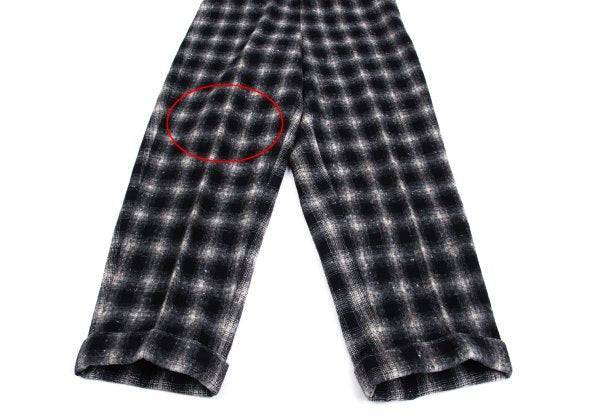 COMME des GARCONS HOMME Shadow Check Mixed Navy Gray Pants Size S