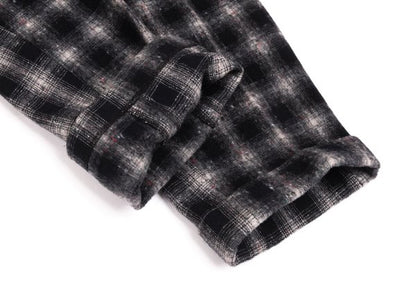 COMME des GARCONS HOMME Shadow Check Mixed Navy Gray Pants Size S