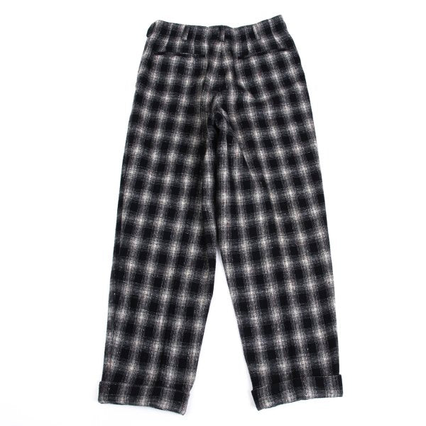 COMME des GARCONS HOMME Shadow Check Mixed Navy Gray Pants Size S