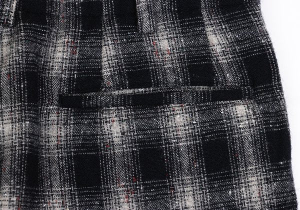 COMME des GARCONS HOMME Shadow Check Mixed Navy Gray Pants Size S