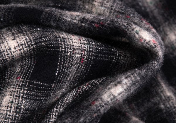 COMME des GARCONS HOMME Shadow Check Mixed Navy Gray Pants Size S