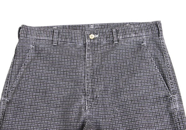 COMME des GARCONS HOMME Check Print Nylon Pants Gray Size S