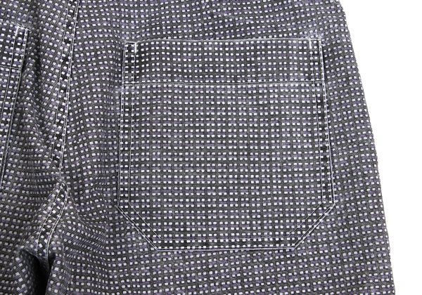COMME des GARCONS HOMME Check Print Nylon Pants Gray Size S