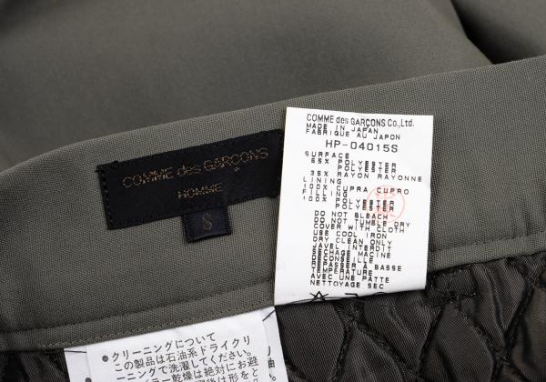 COMME des GARCONS HOMME Quilted Liner Pants Khaki Size S