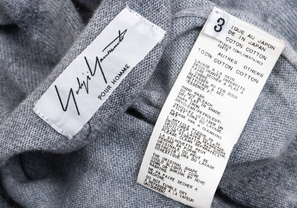 Yohji Yamamoto POUR HOMME 13SS Spec Dye Sweater Blue Size 3