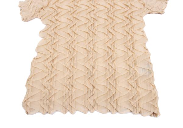 ISSEY MIYAKE WHITE LABEL Vertical Pleat T-Shirt Pink Size 3
