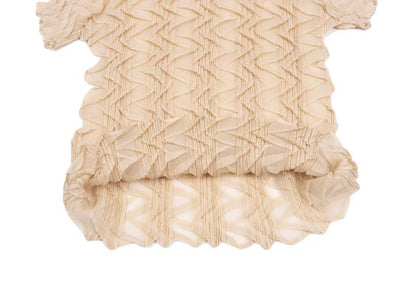 ISSEY MIYAKE WHITE LABEL Vertical Pleat T-Shirt Pink Size 3