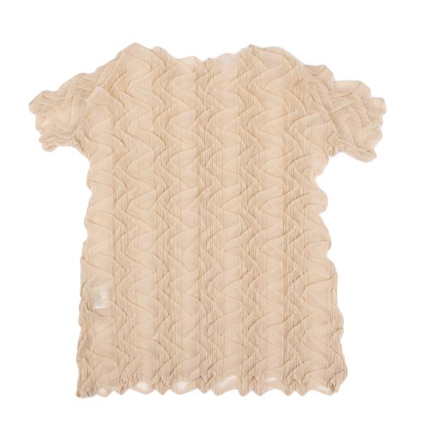 ISSEY MIYAKE WHITE LABEL Vertical Pleat T-Shirt Pink Size 3
