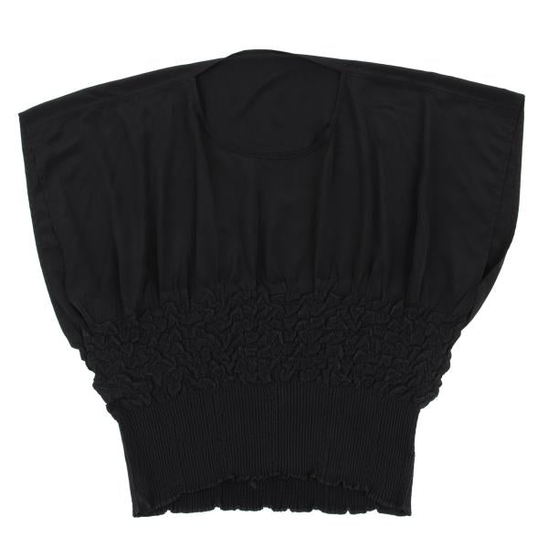 ISSEY MIYAKE Polyester Mixed Pleat Blouse Black Size 2