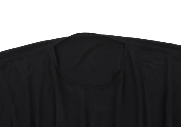 ISSEY MIYAKE Polyester Mixed Pleat Blouse Black Size 2