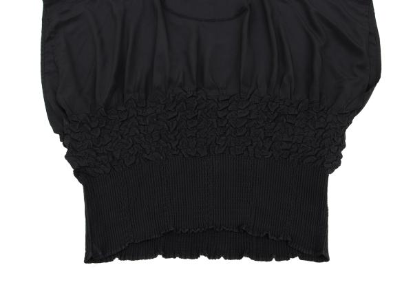 ISSEY MIYAKE Polyester Mixed Pleat Blouse Black Size 2