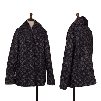 ISSEY MIYAKE 09AW Embroidered Quilted Jacket Purple Size 2