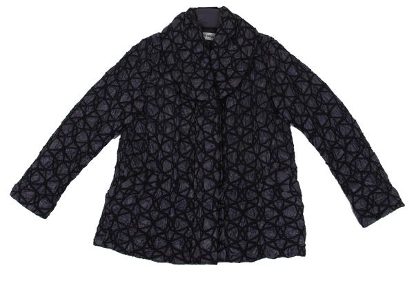 ISSEY MIYAKE 09AW Embroidered Quilted Jacket Purple Size 2