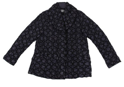ISSEY MIYAKE 09AW Embroidered Quilted Jacket Purple Size 2