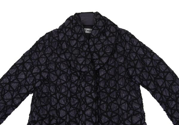 ISSEY MIYAKE 09AW Embroidered Quilted Jacket Purple Size 2