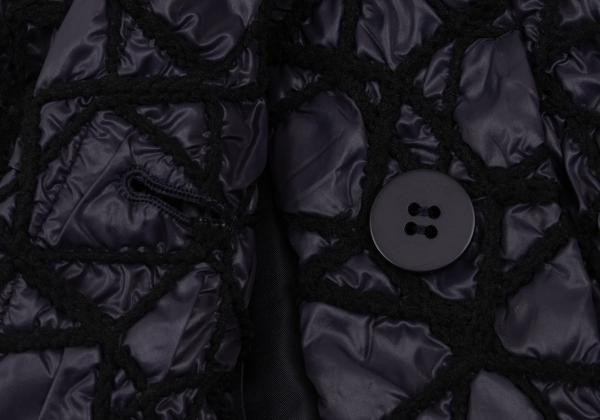 ISSEY MIYAKE 09AW Embroidered Quilted Jacket Purple Size 2
