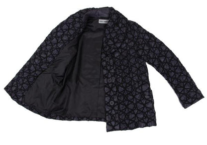 ISSEY MIYAKE 09AW Embroidered Quilted Jacket Purple Size 2