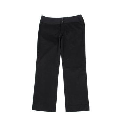ISSEY MIYAKE Cotton Stretch Straight Pants Black Size 2