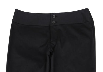 ISSEY MIYAKE Cotton Stretch Straight Pants Black Size 2