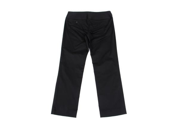 ISSEY MIYAKE Cotton Stretch Straight Pants Black Size 2