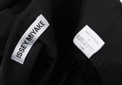 ISSEY MIYAKE Cotton Stretch Straight Pants Black Size 2