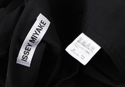 ISSEY MIYAKE Cotton Stretch Straight Pants Black Size 2