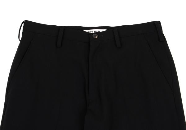 ISSEY MIYAKE Wool Stretch Center Press Pants Black Size 2