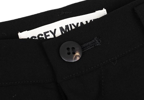 ISSEY MIYAKE Wool Stretch Center Press Pants Black Size 2