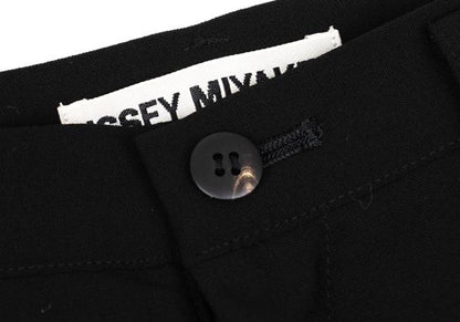 ISSEY MIYAKE Wool Stretch Center Press Pants Black Size 2