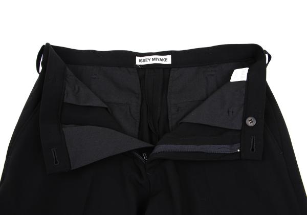 ISSEY MIYAKE Wool Stretch Center Press Pants Black Size 2