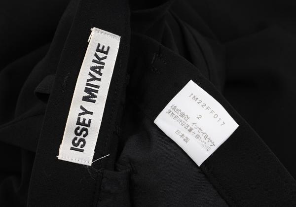 ISSEY MIYAKE Wool Stretch Center Press Pants Black Size 2