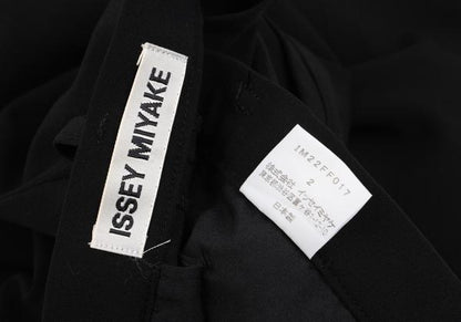 ISSEY MIYAKE Wool Stretch Center Press Pants Black Size 2