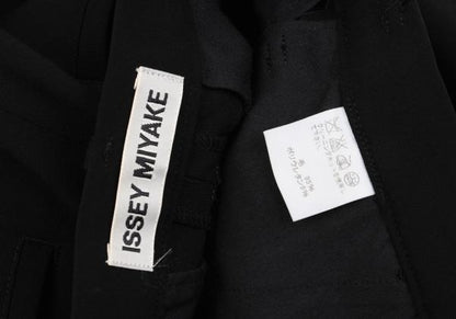 ISSEY MIYAKE Wool Stretch Center Press Pants Black Size 2