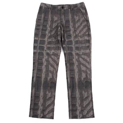ISSEY MIYAKE Nylon Blend Lame Jacquard Pants Gray Size 2