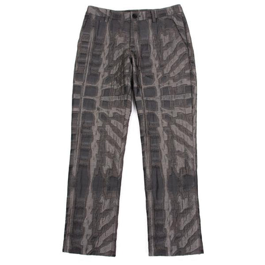 ISSEY MIYAKE Nylon Blend Lame Jacquard Pants Gray Size 2