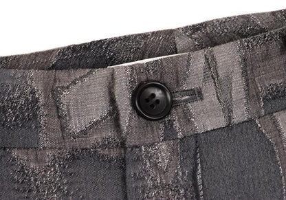 ISSEY MIYAKE Nylon Blend Lame Jacquard Pants Gray Size 2