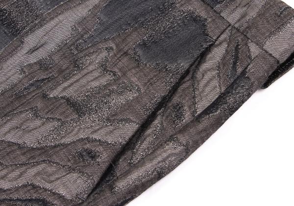 ISSEY MIYAKE Nylon Blend Lame Jacquard Pants Gray Size 2