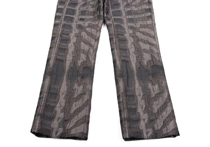 ISSEY MIYAKE Nylon Blend Lame Jacquard Pants Gray Size 2